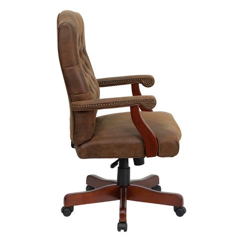 Bomber Brown Classic Executive Office Chair by Flash Furniture