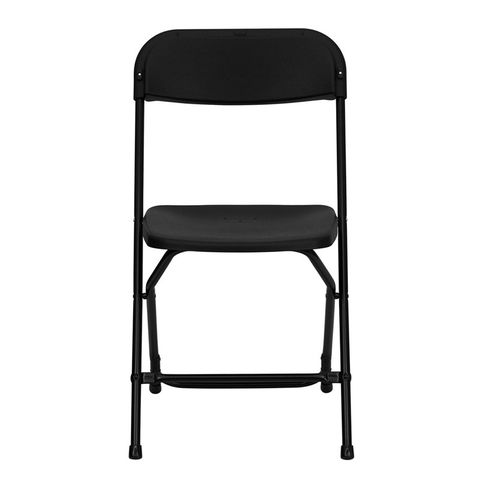 HERCULES&trade; 800 lb. Capacity Black Plastic Folding Chair by Flash Furniture