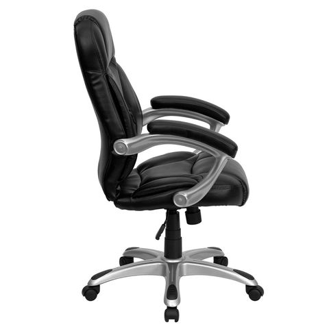 High Back Black Leather Contemporary Office Chair by Flash Furniture