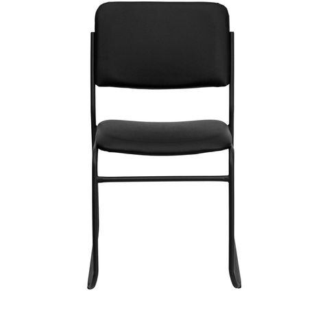 HERCULES&trade; High Density Black Vinyl Stacking Chair with Sled Base by Flash Furniture