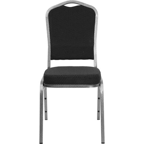 HERCULES&trade; Series Crown Back Banquet Chair with Silver Vein Frame by Flash Furniture