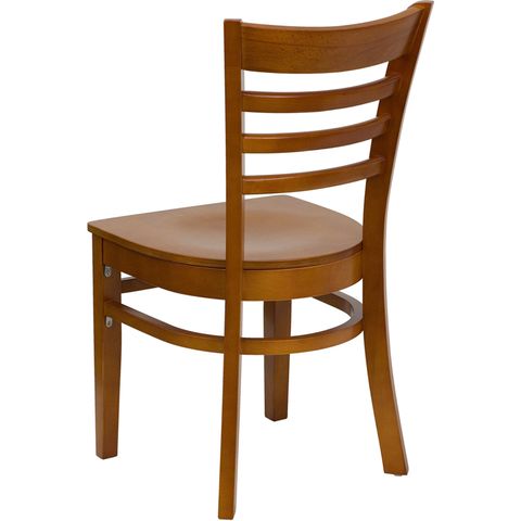 HERCULES&trade; Cherry Finished Ladder Back Wooden Restaurant Chair by Flash Furniture