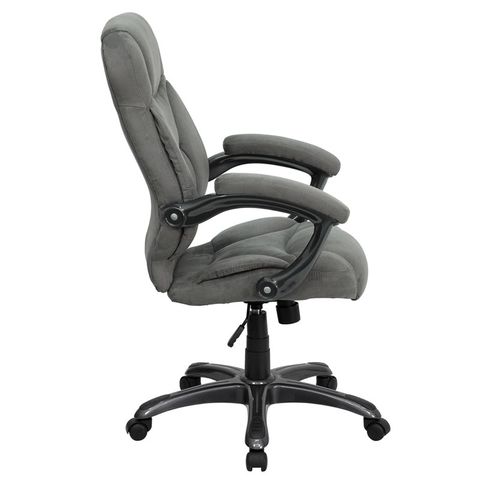 High Back Gray Microfiber Upholstered Contemporary Office Chair by Flash Furniture