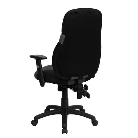 High Back Ergonomic Black and Gray Mesh Task Chair with Adjustable Arms by Flash Furniture