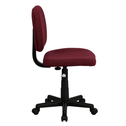 Mid-Back Ergonomic Burgundy Fabric Task Chair by Flash Furniture