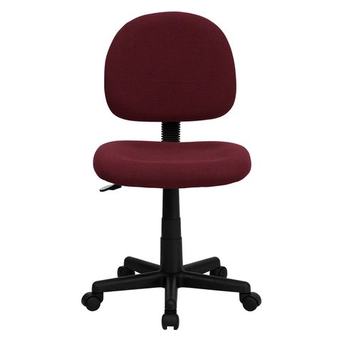 Mid-Back Ergonomic Burgundy Fabric Task Chair by Flash Furniture