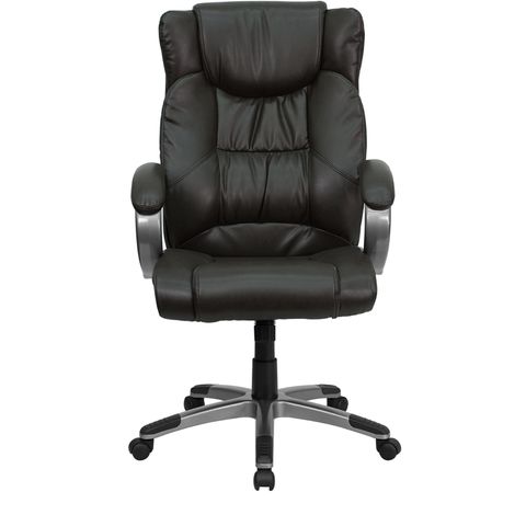 High Back Espresso Brown Leather Executive Office Chair by Flash Furniture