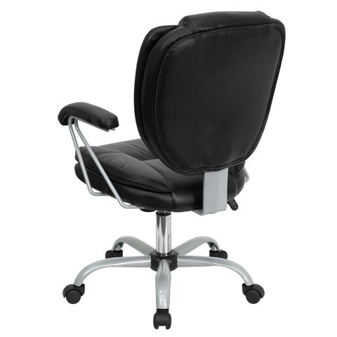 Mid-Back Black Leather Task and Computer Chair by Flash Furniture