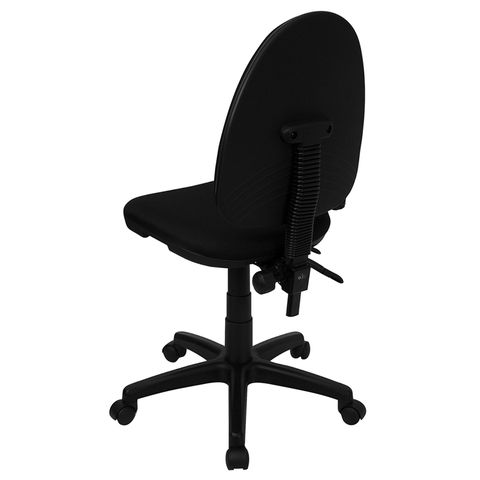 Mid-Back Black Fabric Multi-Functional Task Chair with Adjustable Lumbar Support by Flash Furniture