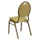 Beige Patterned HERCULES&trade; Series Teardrop Banquet Chair - Gold Frame, 2.5'' Thick Seat by Flash Furniture