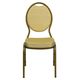 Beige Patterned HERCULES&trade; Series Teardrop Banquet Chair - Gold Frame, 2.5'' Thick Seat by Flash Furniture