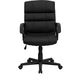 Eco-Friendly Black Leather Mid-Back Office Chair by Flash Furniture