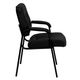 Eco-Friendly Black Leather Guest / Reception Chair with Black Frame Finish by Flash Furniture