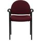 Burgundy Fabric Comfortable Stackable Steel Side Chair with Arms by Flash Furniture
