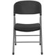 Black Plastic Folding Chair with Charcoal Frame by Flash Furniture