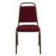 Burgundy Fabric HERCULES&trade; Banquet Chair - Gold Vein Frame Finish by Flash Furniture