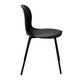 HERCULES&trade;  Designer Black Plastic Stack Chair with Black Powder Coated Frame Finish by Flash Furniture