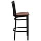 HERCULES&trade; Black School House Back Metal Restaurant Bar Stool - Cherry Wood Seat by Flash Furniture
