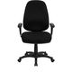 High Back Black Fabric Ergonomic Computer Chair with Height Adjustable Arms by Flash Furniture