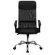 High Back Black Split Leather Chair with Mesh Back by Flash Furniture