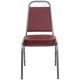 HERCULES&trade; Series Burgundy Vinyl Banquet Stack Chair with Silver Vein Frame by Flash Furniture