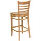 HERCULES&trade; Natural Wood Finished Ladder Back Wooden Restaurant Bar Stool by Flash Furniture