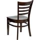 HERCULES&trade; Walnut Finished Ladder Back Wooden Restaurant Chair by Flash Furniture