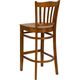 HERCULES&trade; Cherry Finished Vertical Slat Back Wooden Restaurant Bar Stool by Flash Furniture
