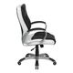 Mid-Back Black and White Leather Executive Swivel Office Chair by Flash Furniture