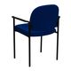 Navy Fabric Comfortable Stackable Steel Side Chair with Arms by Flash Furniture