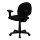 Mid-Back Ergonomic Black Fabric Task Chair with Adjustable Arms by Flash Furniture