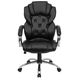 High Back Transitional Style Black Leather Executive Office Chair by Flash Furniture