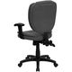 Mid-Back Gray Fabric Multi-Functional Ergonomic Task Chair with Arms by Flash Furniture