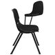 Padded Black Shell Chair with Left Handed Tablet Arm by Flash Furniture