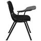 Padded Black Shell Chair with Right Handed Tablet Arm by Flash Furniture