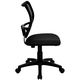 Mid-Back Mesh Task Chair with Black Fabric Seat by Flash Furniture