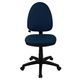 Mid-Back Navy Blue Fabric Multi-Functional Task Chair with Adjustable Lumbar Support by Flash Furniture