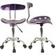 Vibrant Violet and Chrome Computer Task Chair with Tractor Seat by Flash Furniture