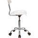 Vibrant White and Chrome Computer Task Chair with Tractor Seat by Flash Furniture